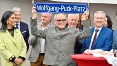 In Unterbergen hat Wolfgang Puck nun einen eigenen, nach ihm benannten Platz.