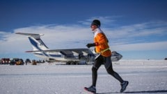 Thomas Taut lief den ersten Marathon der Weltreise in der Antarktis. (Bild: Thomas Taut)