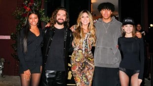 Heidi Klum mit ihren Kindern Lou, Johan, der jetzt seinen Highschool-Abschluss machte, und Leni ...